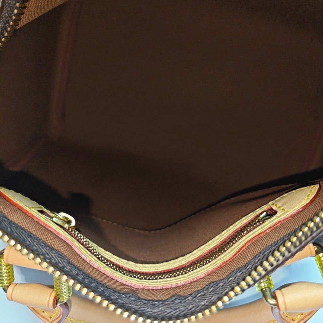 SPEEDY 25 Monogram Coated Canvas Brown