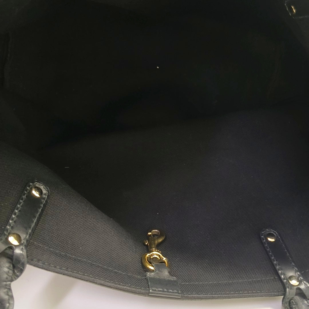 Monogram Canvas Top Handle Bag Black