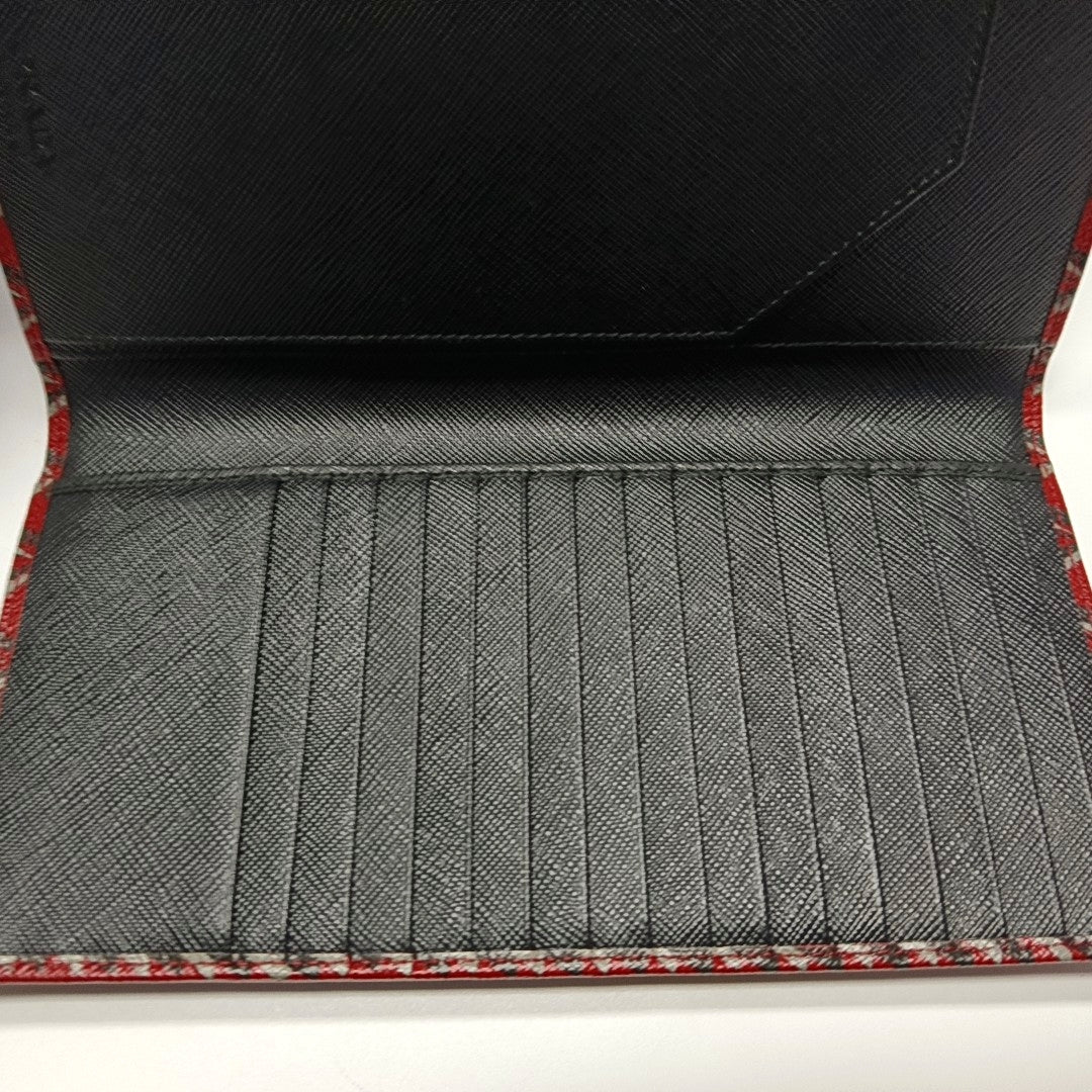 Coated Canvas Wallet Red