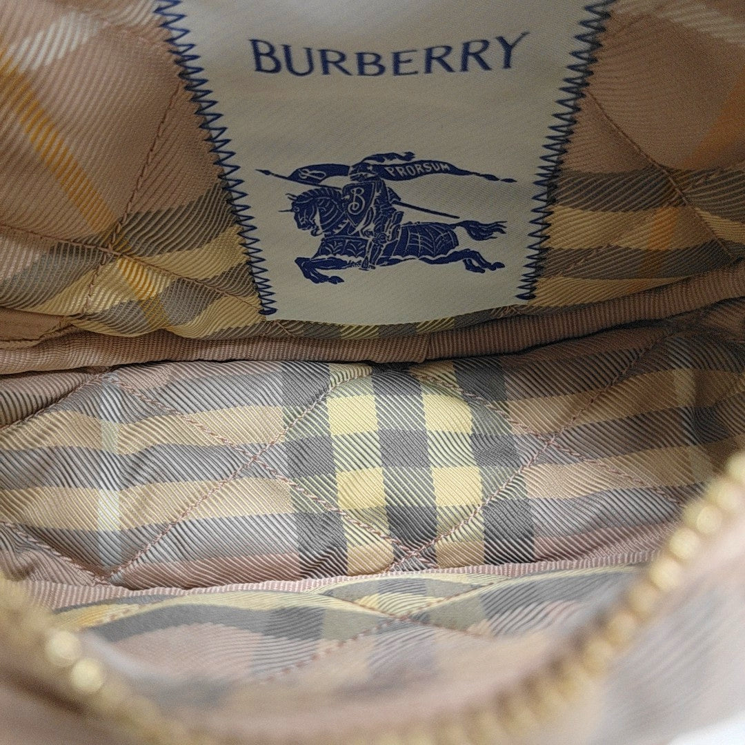 Quilted Canvas Shoulder Bag Pink