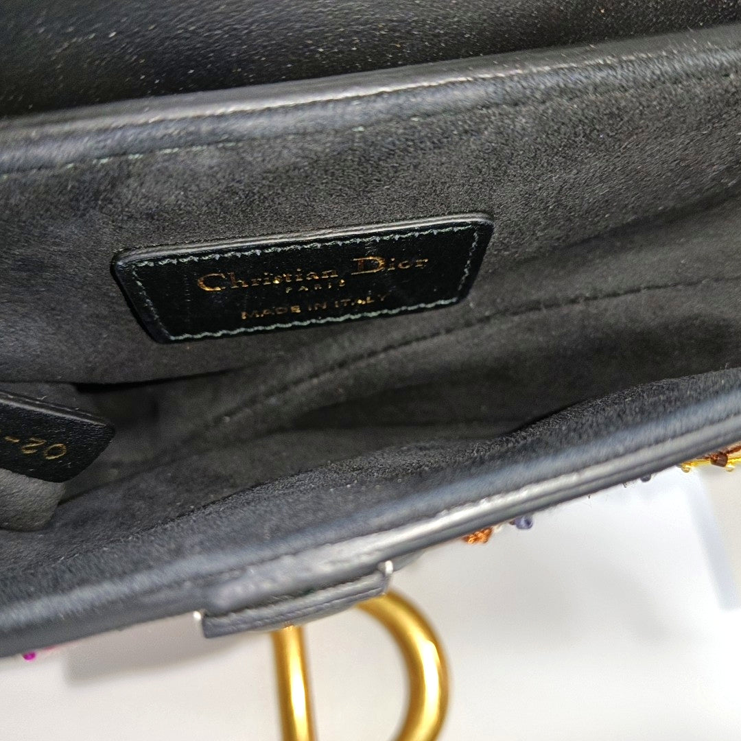 Saddle Mini Calfskin Multicolor