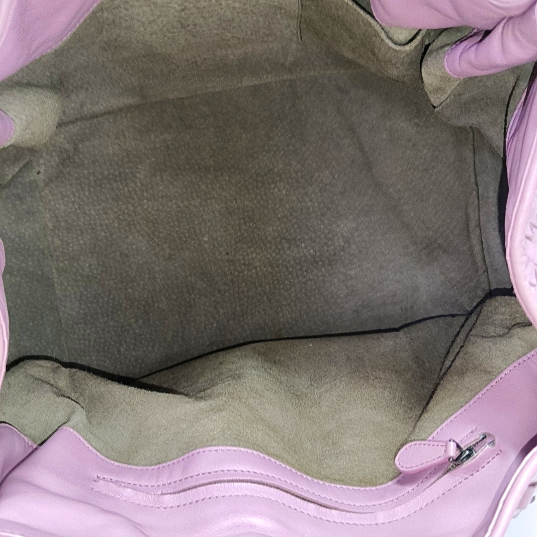 Authenticated pre-owned  Parachute Lambskin Pink - Top Handle Bag at Looply