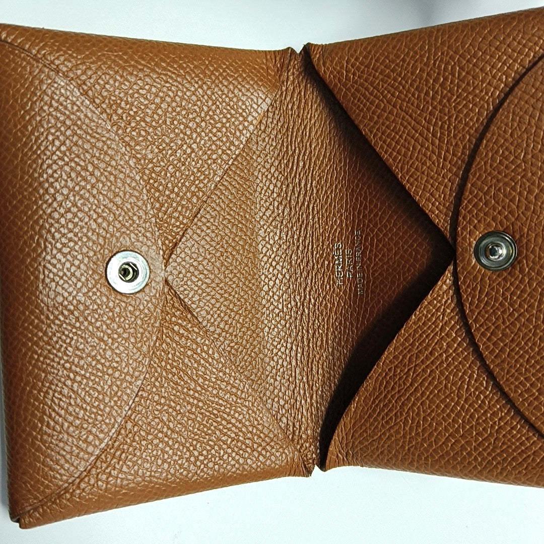 Calvi Epsom Brown Card Holder