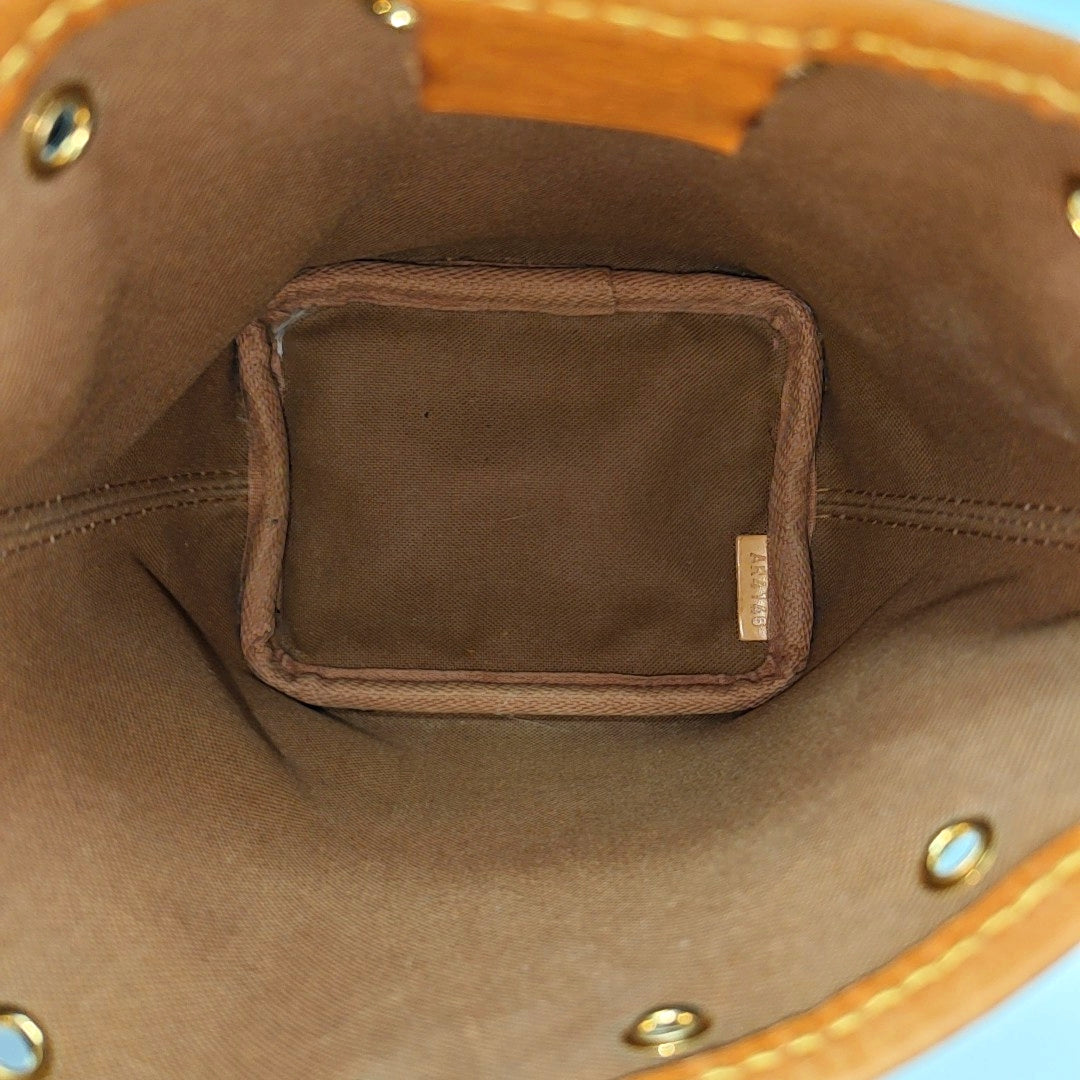 NÉONOÉ Nano Monogram Coated Canvas Brown