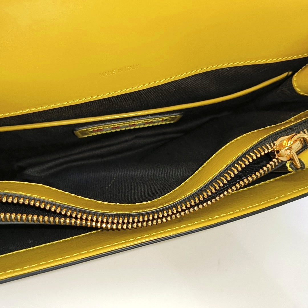 Calfskin Shoulder Bag Yellow