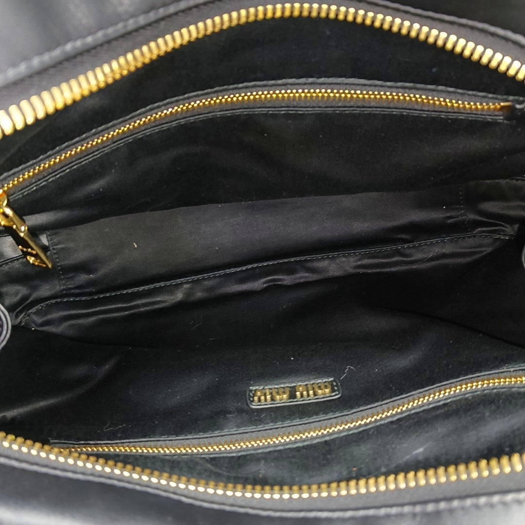 Beau Large Calfskin Black