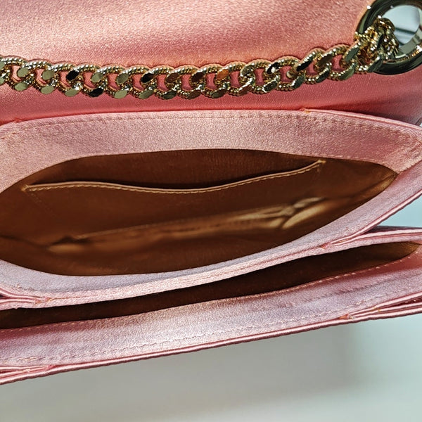 Silk Satin Shoulder Bag Pink