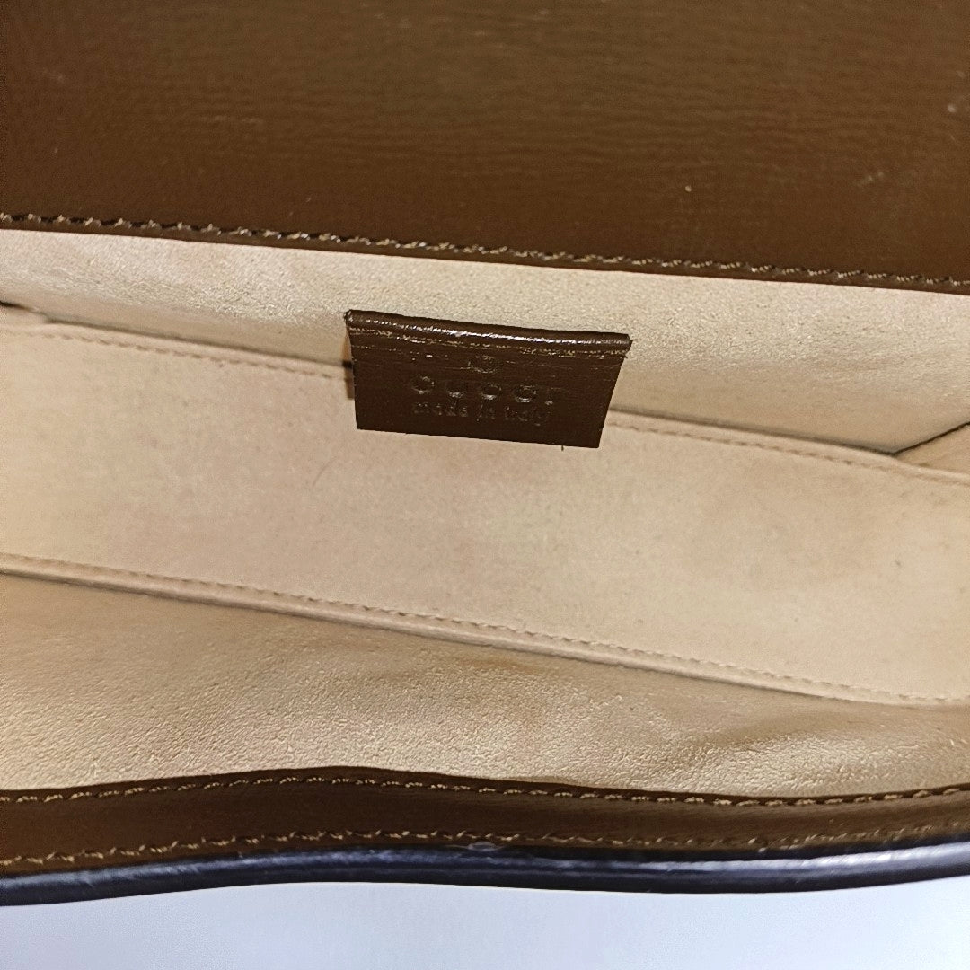 Horsebit 1955 Mini Monogram Coated Canvas Beige