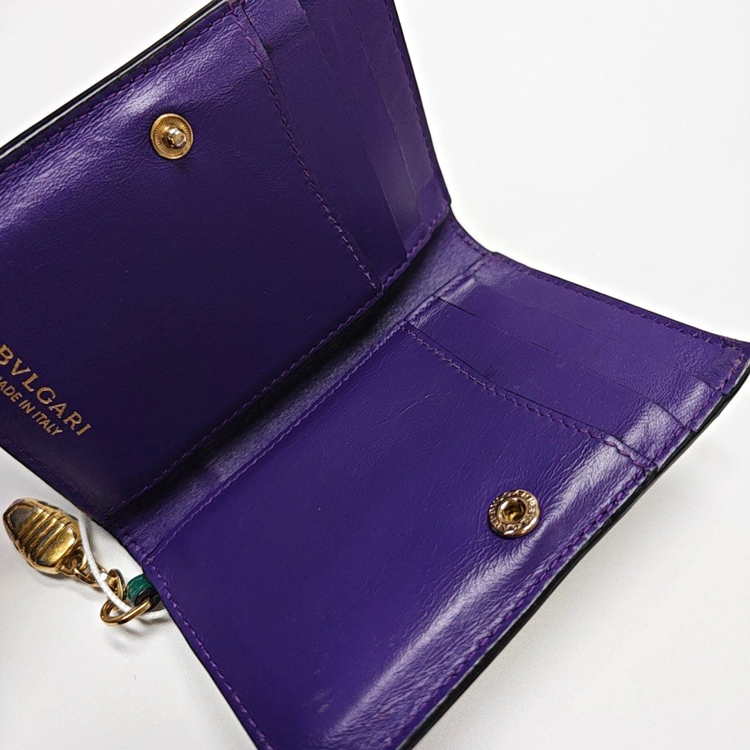 SERPENTI FOREVER Calfskin Green Card Holder