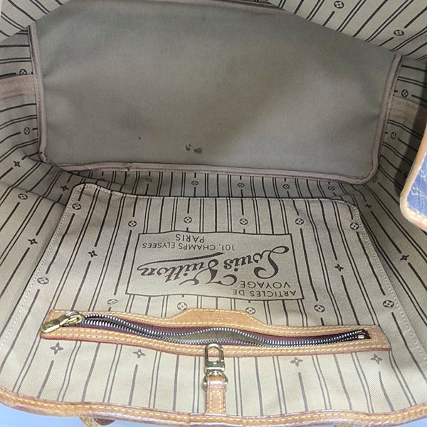 NEVERFULL GM Monogram Coated Canvas Brown