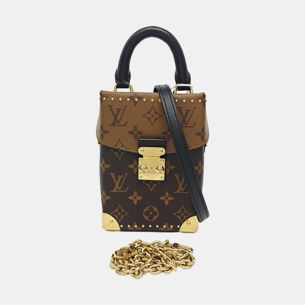 CAMERA BOX Monogram Coated Canvas Brown