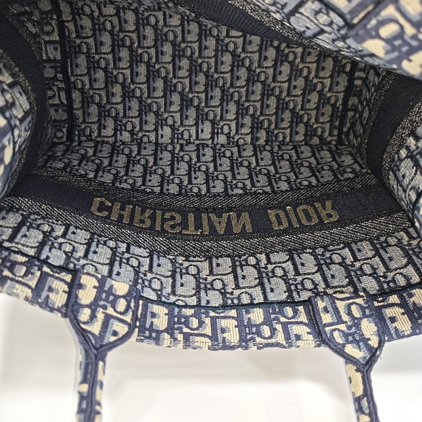 Book Tote Medium Oblique Canvas Blue