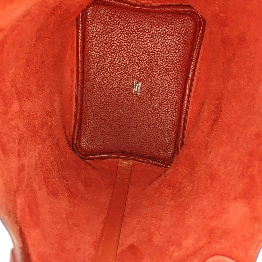 Authenticated pre-owned  Picotin Lock 18 Clemence Red - Bucket Bag at Looply