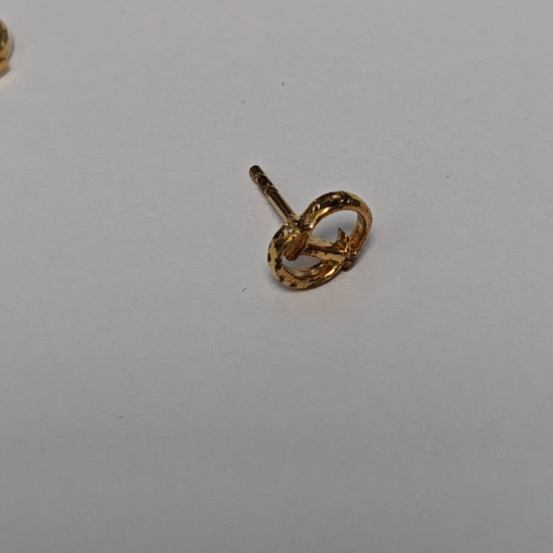 Clair D Lune Metal Gold Stud Earrings