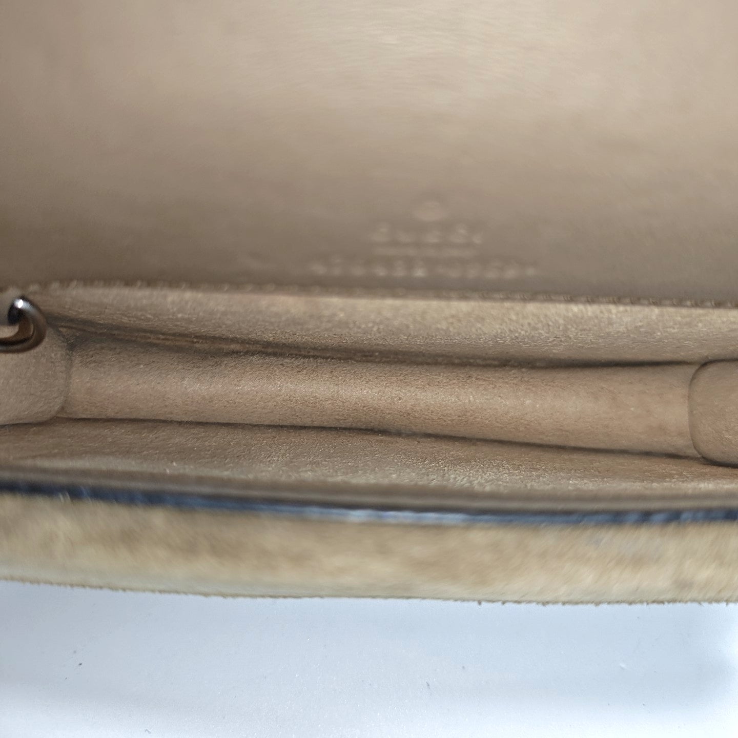 Dionysus Super Mini Monogram Coated Canvas Beige
