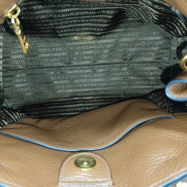Calfskin Shoulder Bag Brown
