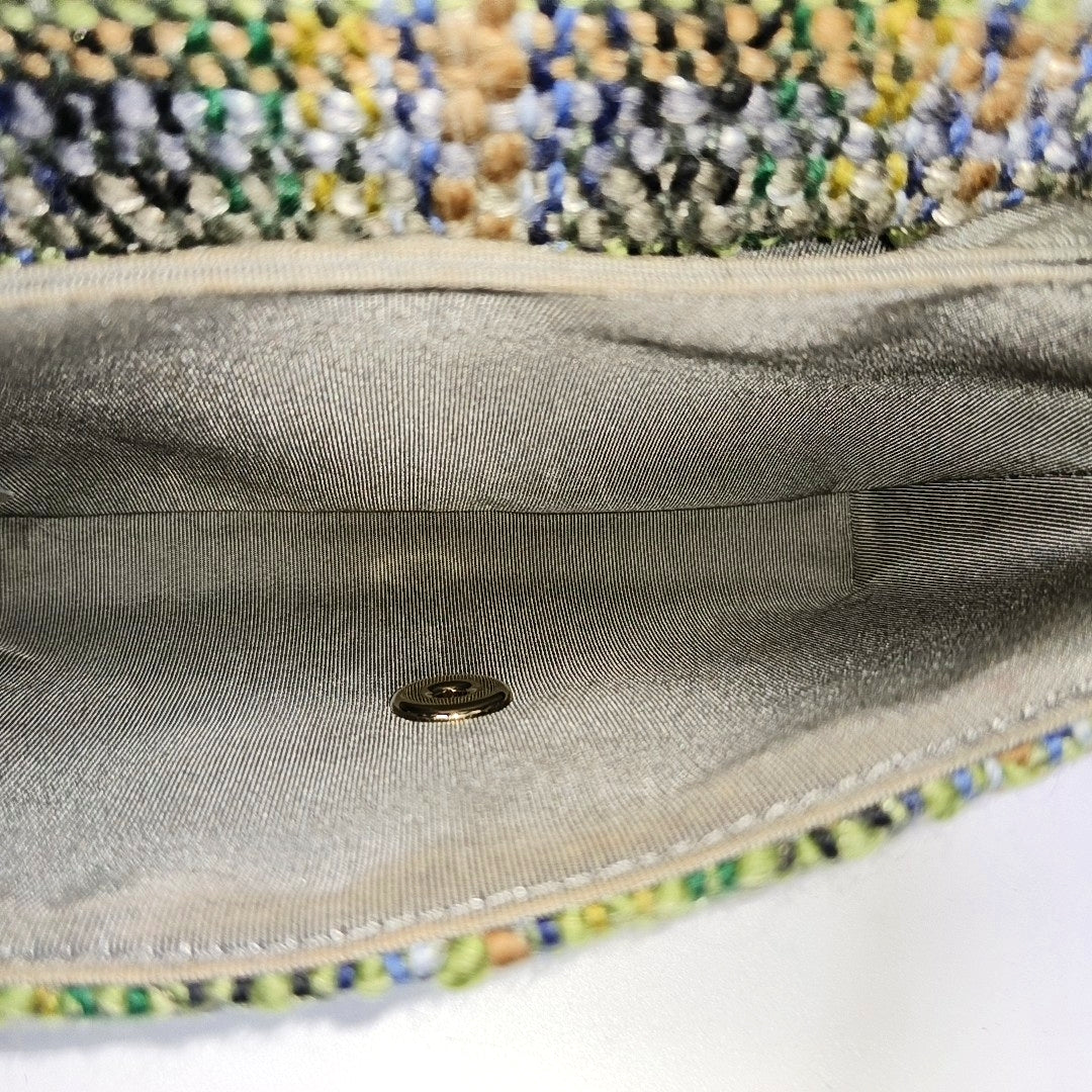 Quilted Wool Shoulder Bag Multicolor