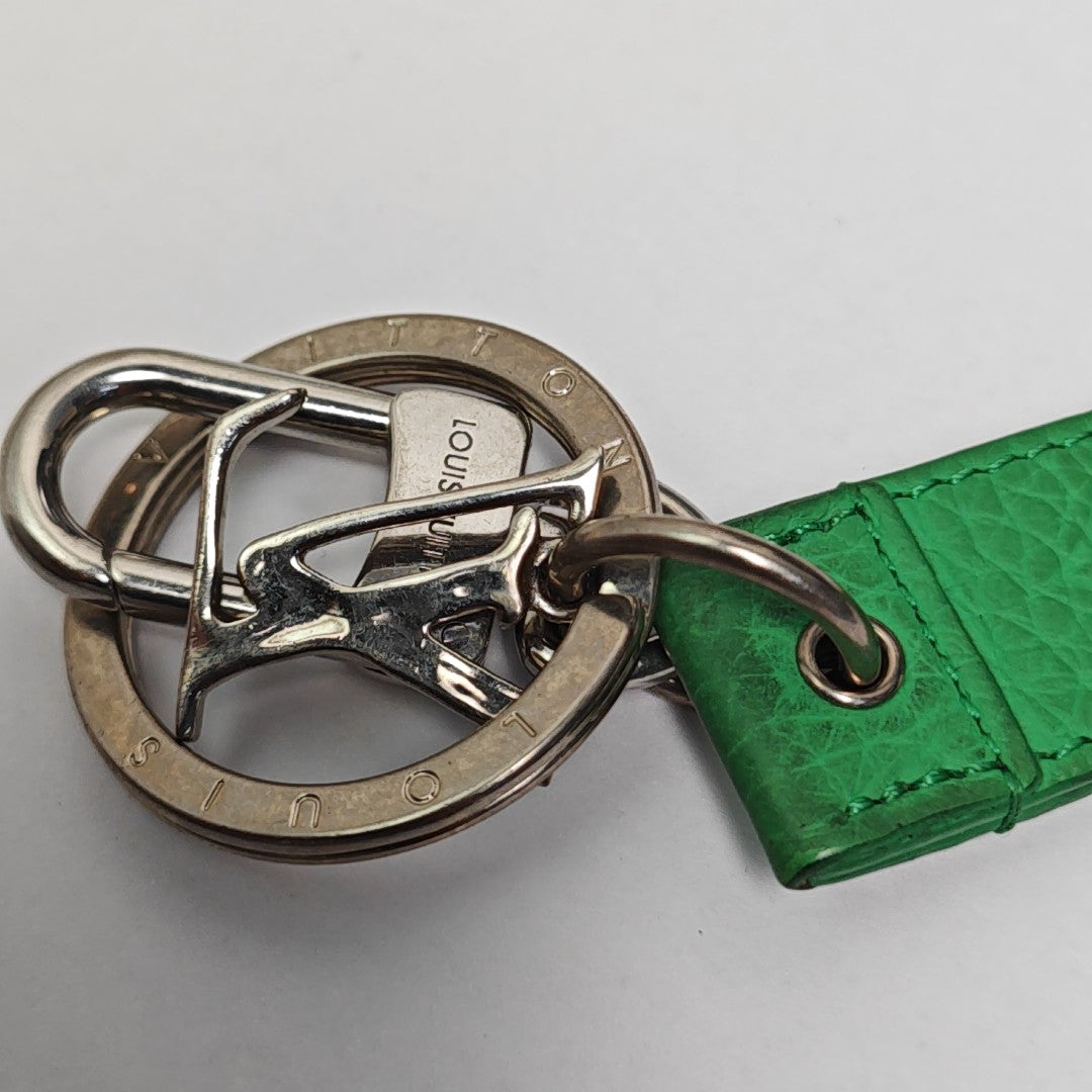 Leather Bag Charm Green