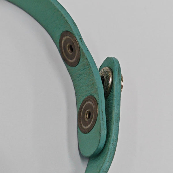 Leather Blue Bangle