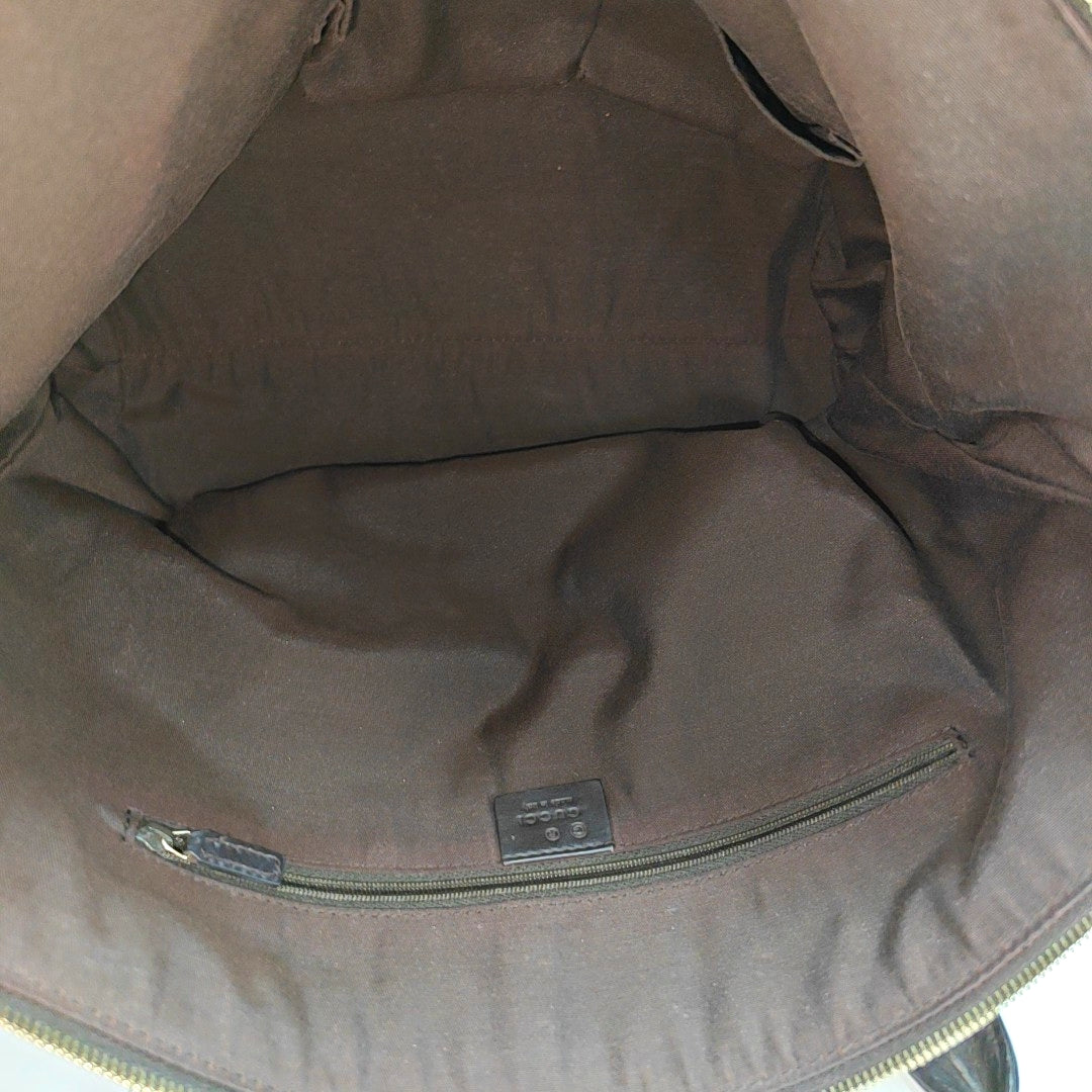 Monogram Calfskin Top Handle Bag Brown