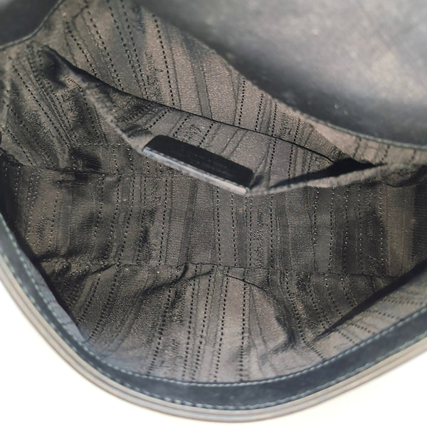 Calfskin Top Handle Bag Black