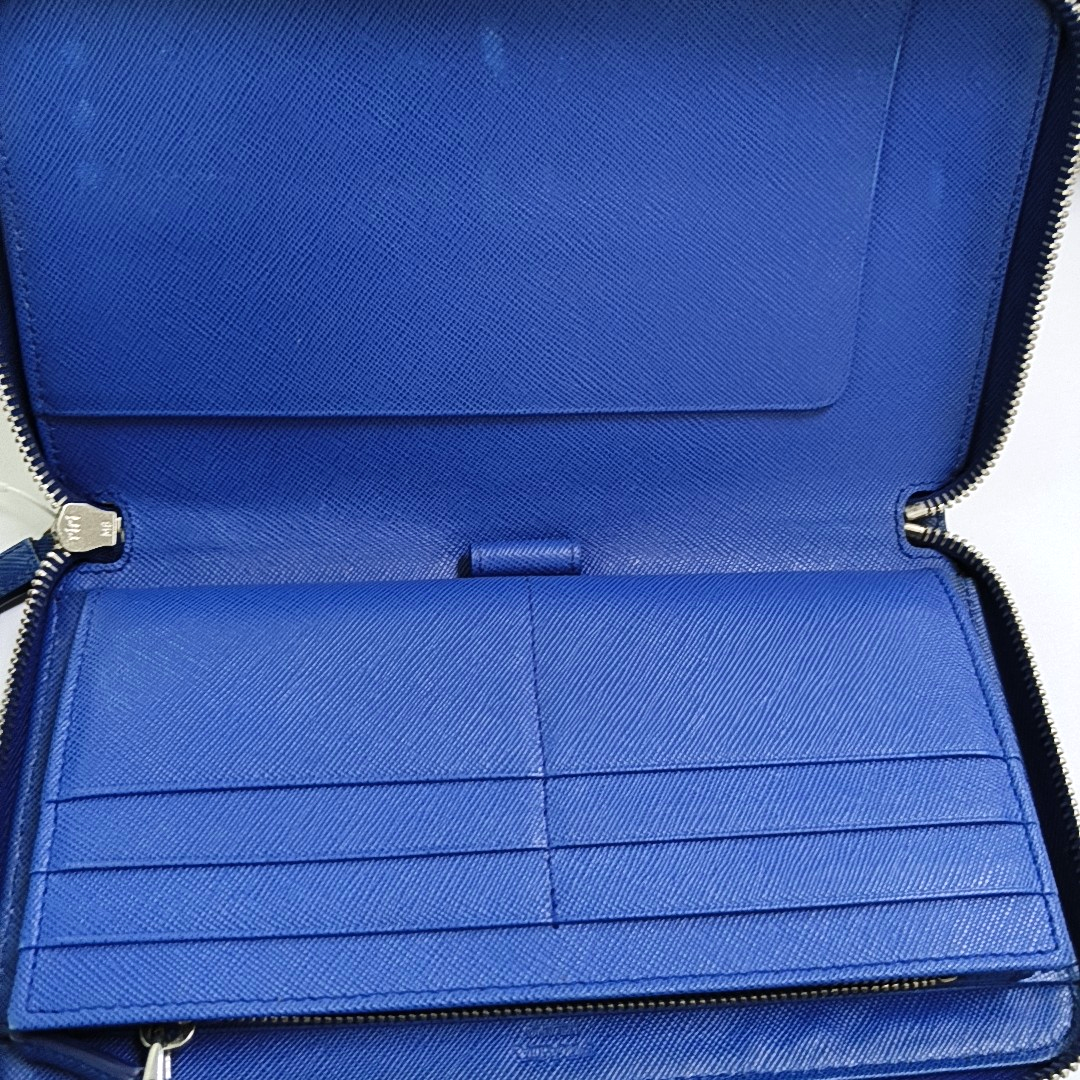 Saffiano Calfskin Wallet Blue