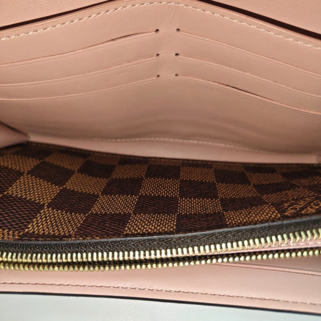 CROISETTE Damier Ebene Coated Canvas Brown