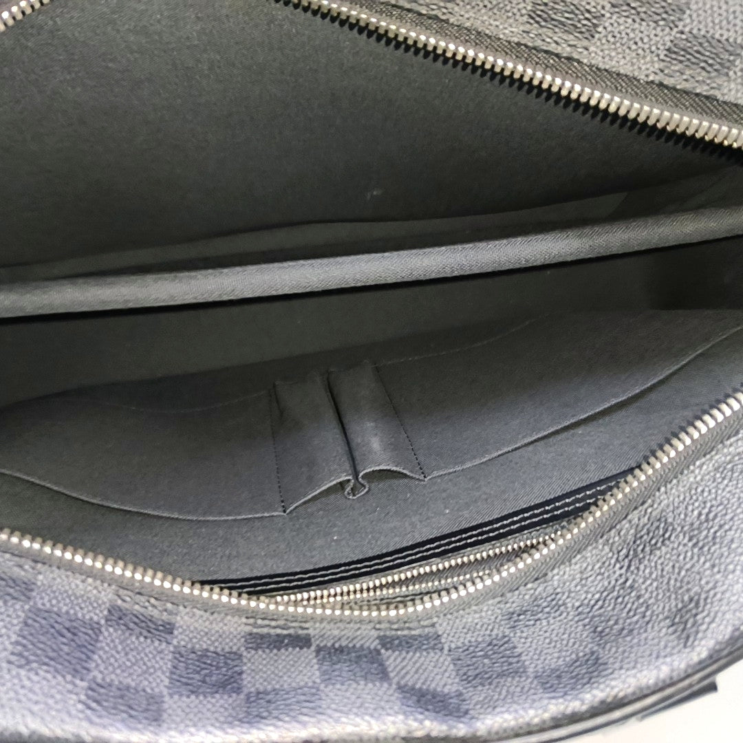 Damier Graphite Coated Canvas Shoulder Bag Gray