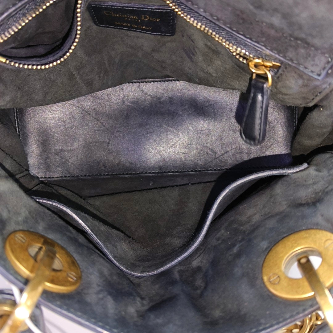 Lady Dior Medium Cannage Lambskin Black