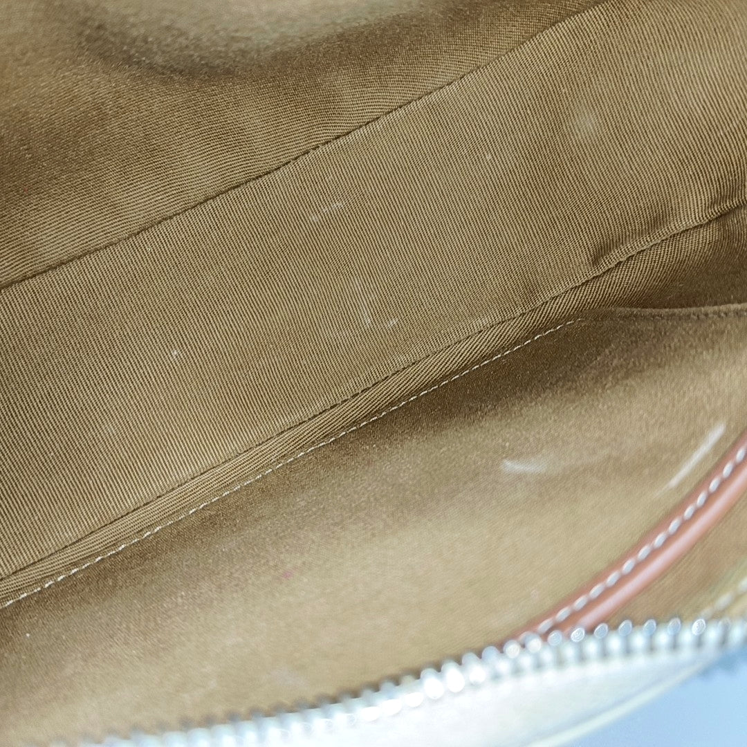 Authenticated pre-owned  AVA Coated Canvas Beige - Top Handle Bag at Looply