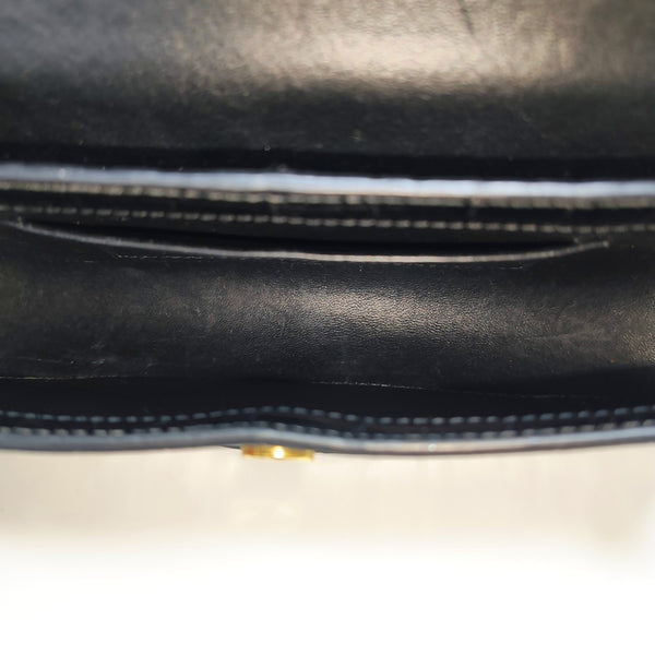 Calfskin Top Handle Bag Black