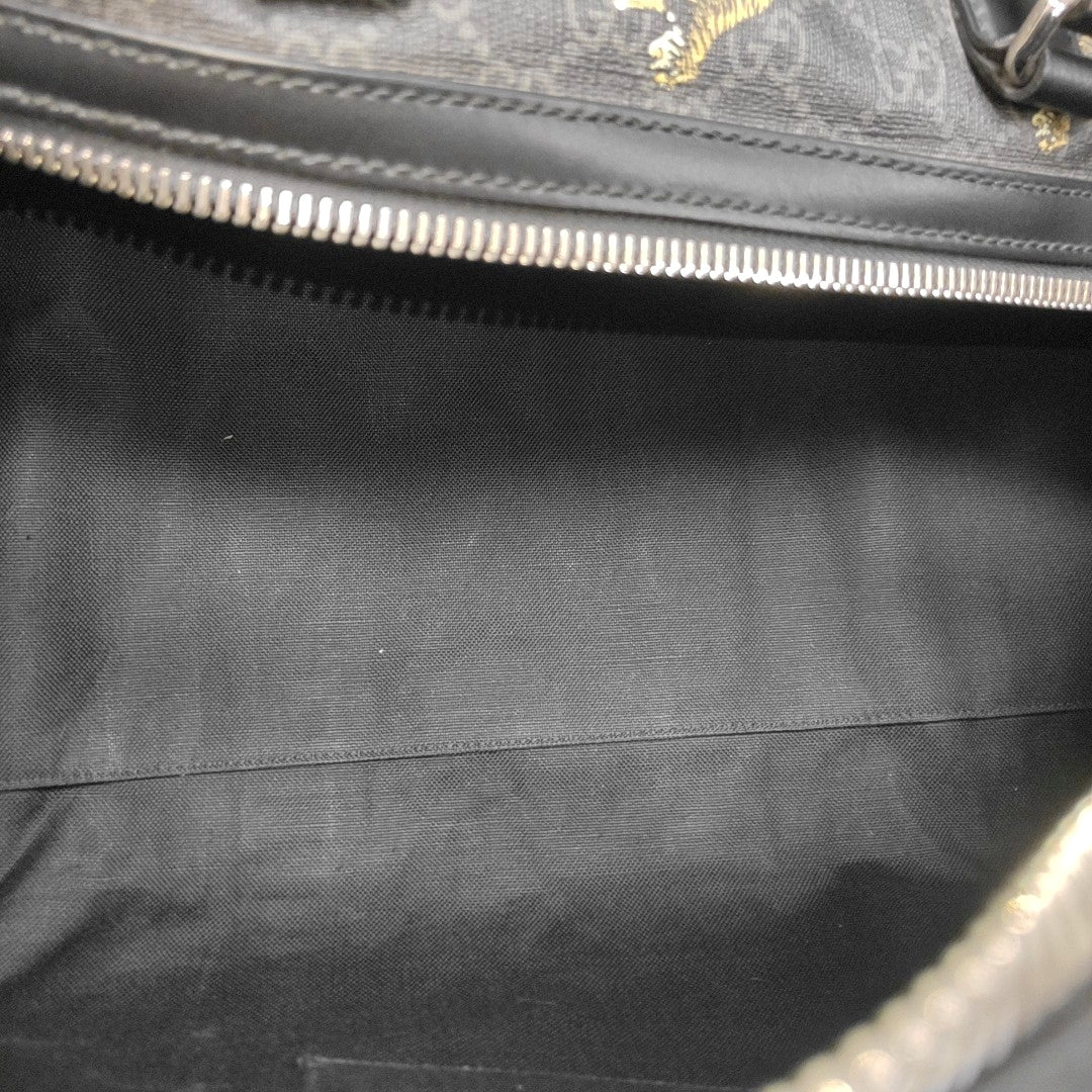 Monogram Coated Canvas Shoulder Bag Black