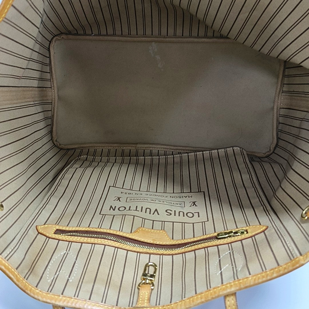 NEVERFULL GM Monogram Coated Canvas Brown