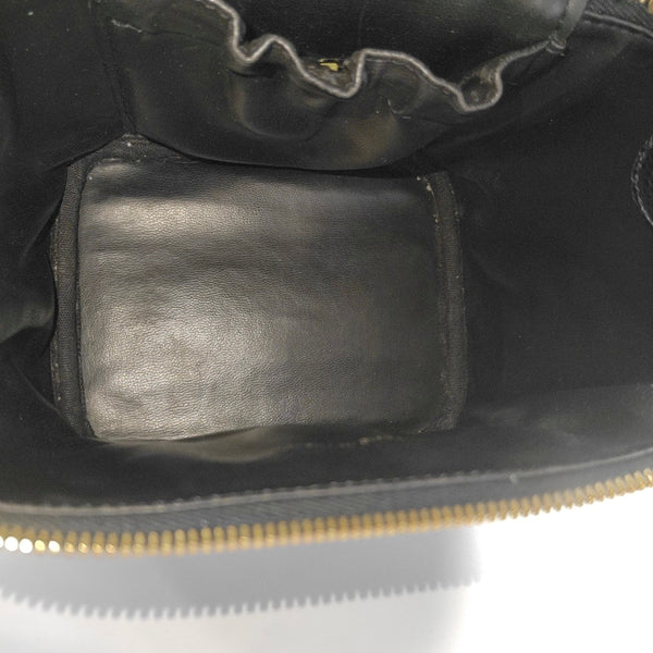 VINTAGE COSMETIC BAGS Grained Calfskin Black