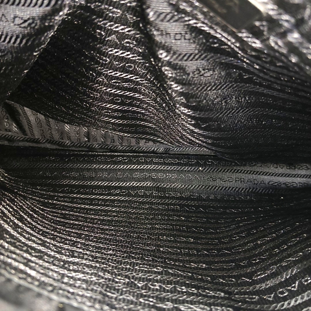 Nylon Top Handle Bag Black