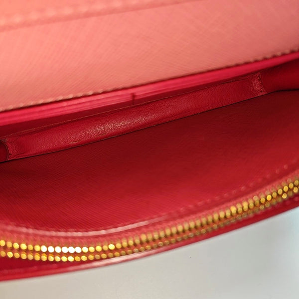 Saffiano Calfskin Shoulder Bag Pink