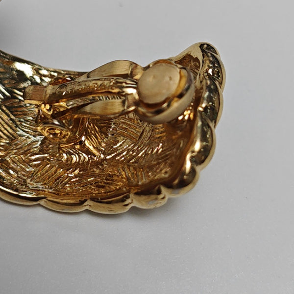 Metal Gold Clip On Earrings