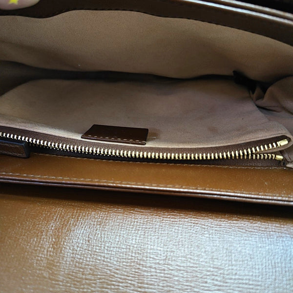 Horsebit 1955 Medium Monogram Coated Canvas Beige
