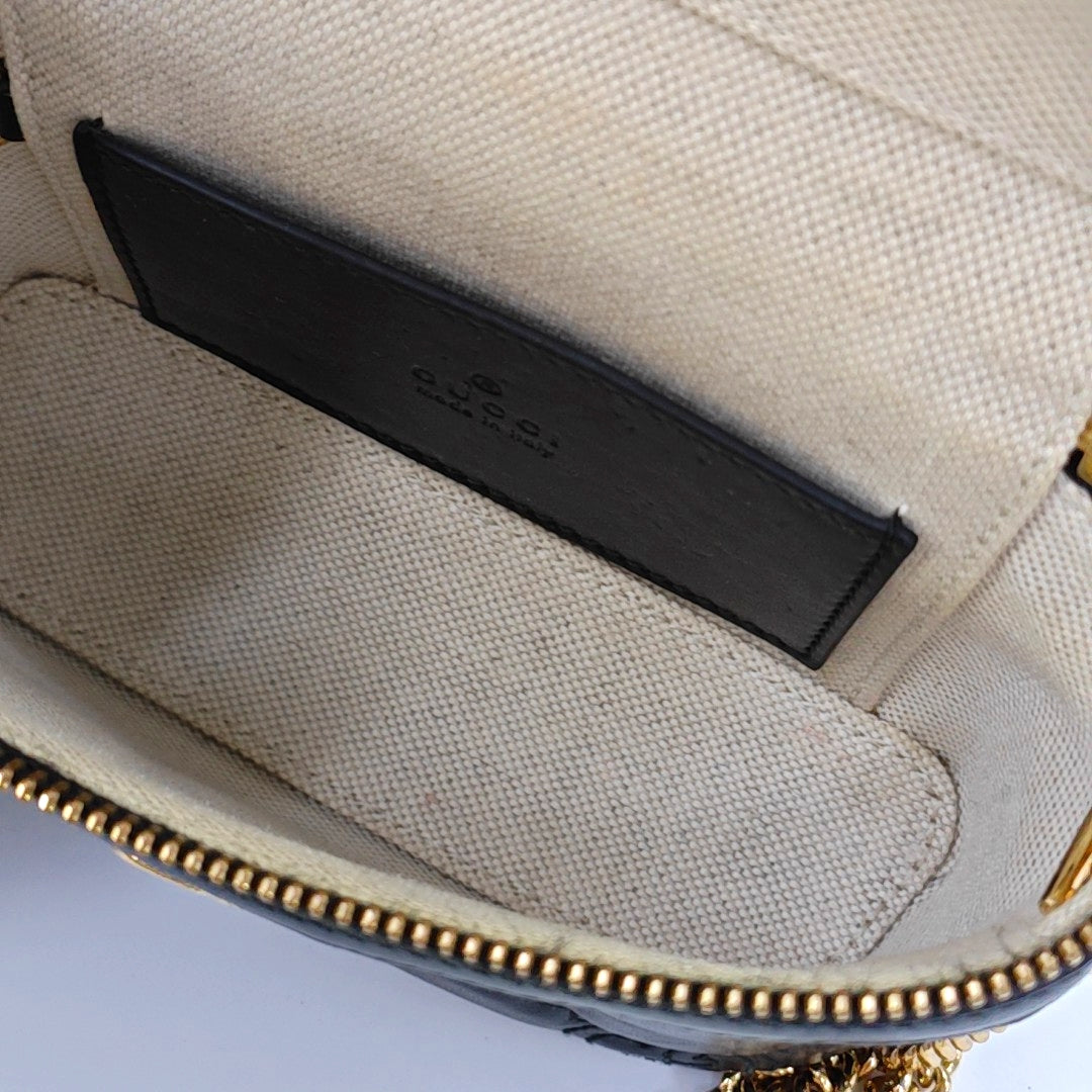 Monogram Calfskin Crossbody Bag Black