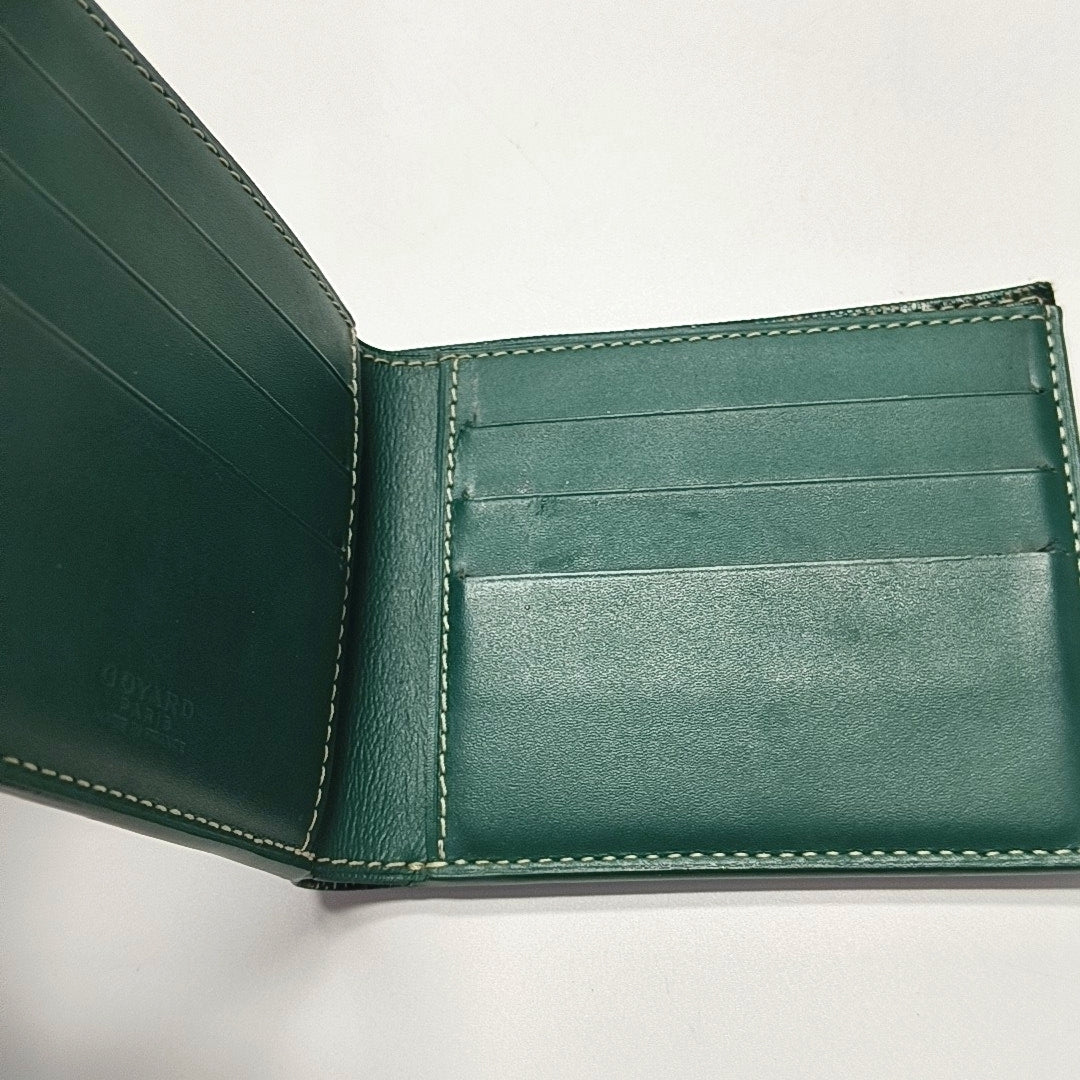 Saint-Marc Coated Canvas Green Wallet