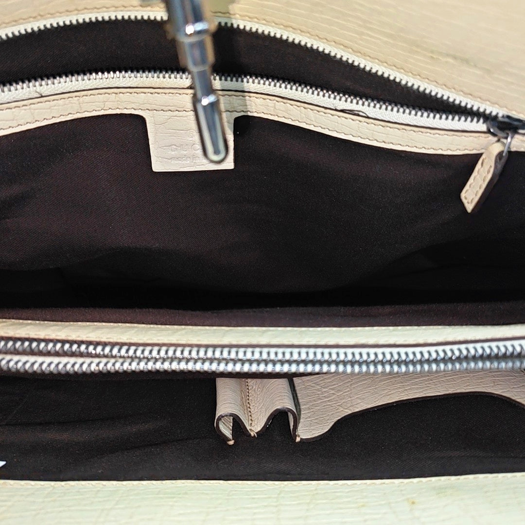 Monogram Coated Canvas Top Handle Bag Beige