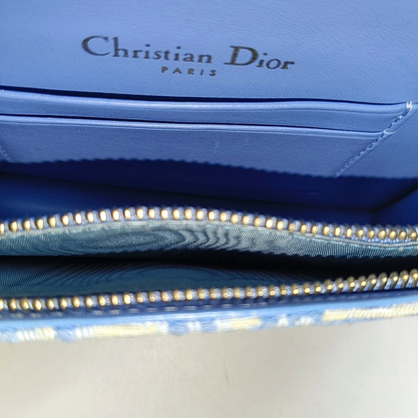 Saddle Mini Oblique Canvas Blue