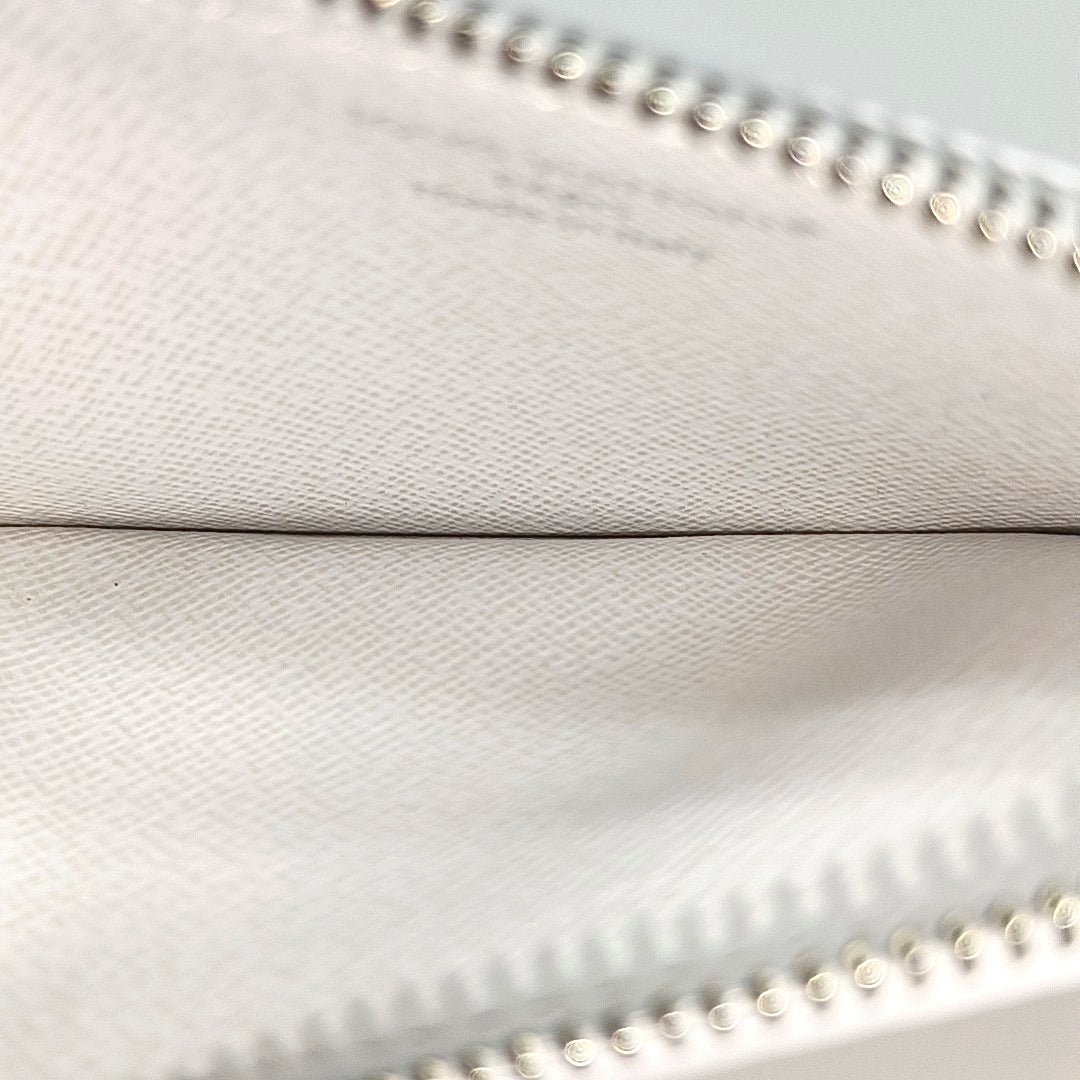 Coated Canvas Card Holder White