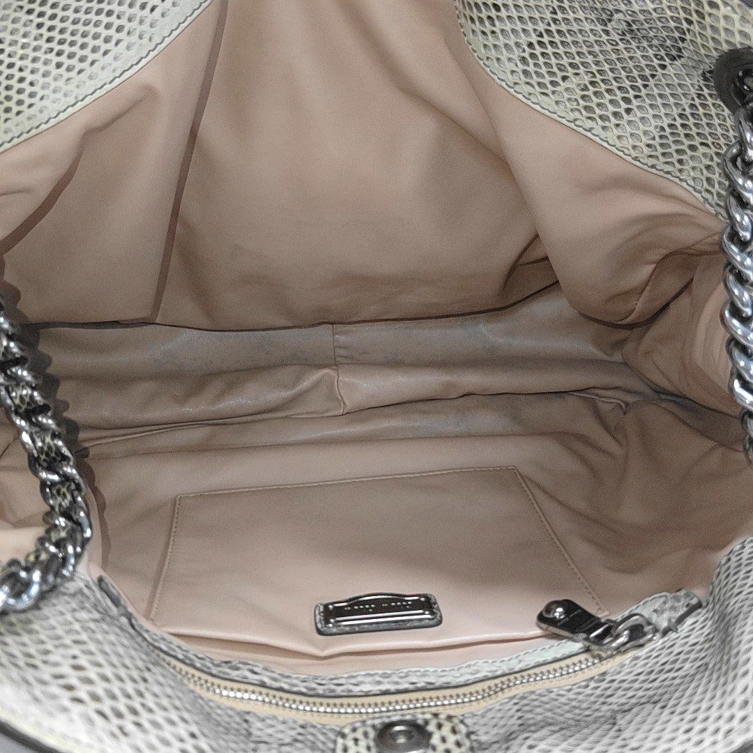 Quilted Fabric Shoulder Bag Gray