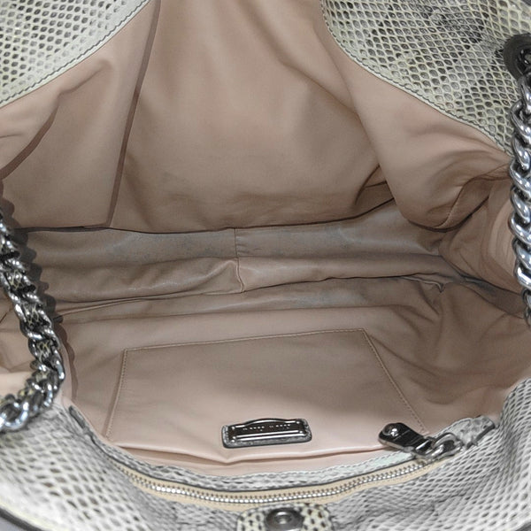 Quilted Fabric Shoulder Bag Gray