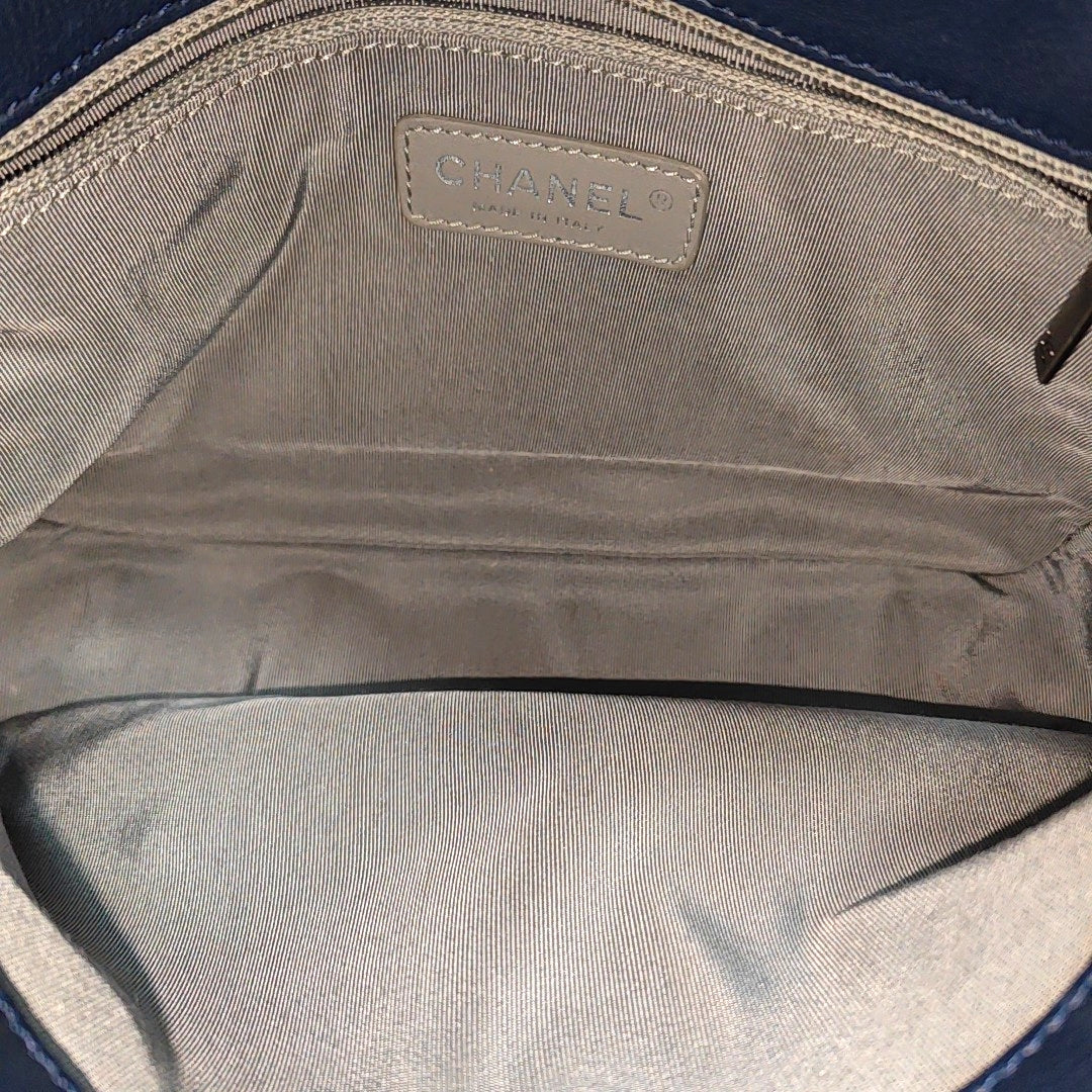 Quilted Calfskin Shoulder Bag Blue