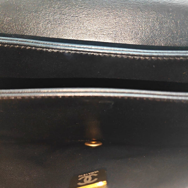Quilted Lambskin Shoulder Bag Black