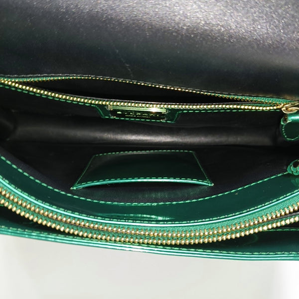 SERPENTI FOREVER Medium Patent Leather Green