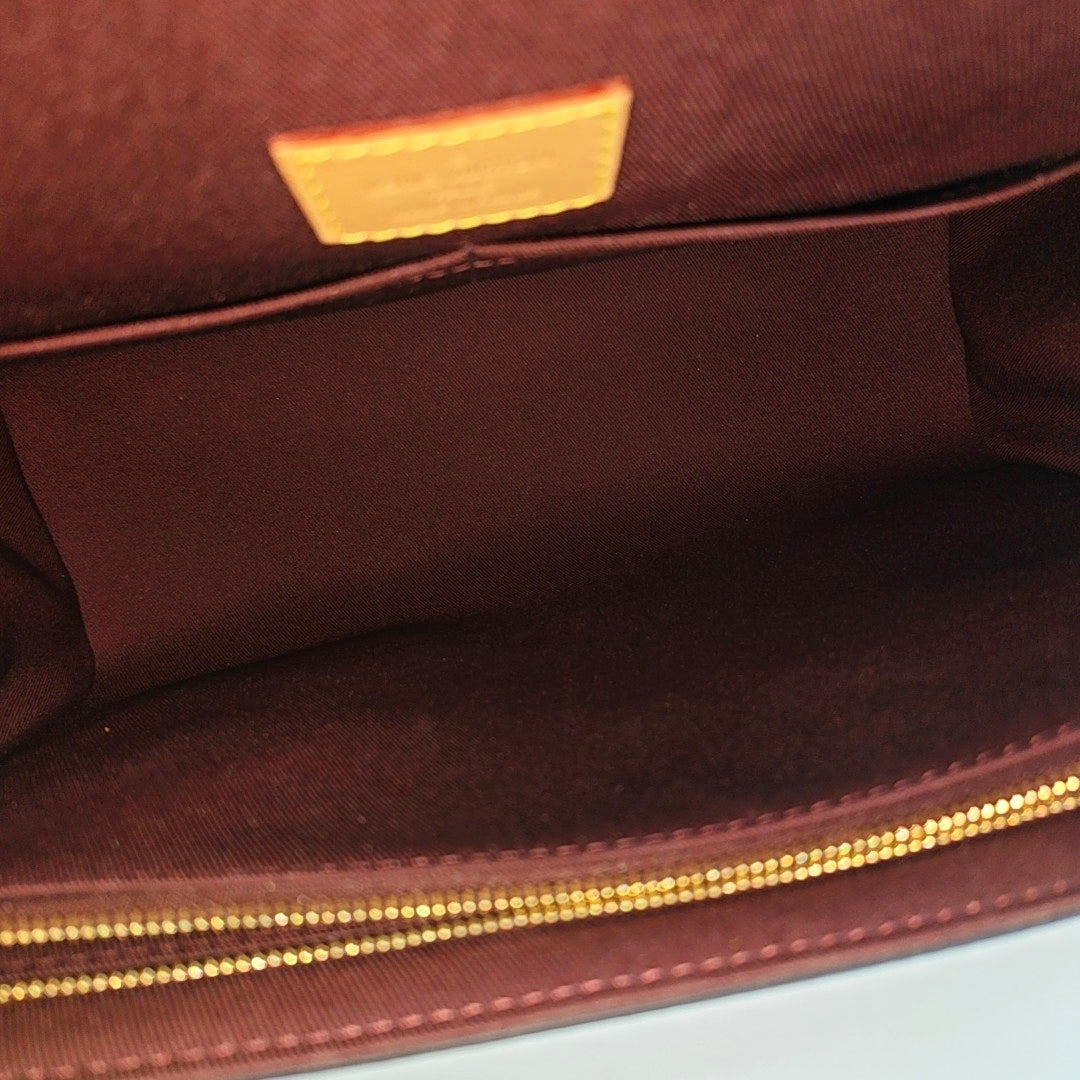 CLUNY MM Monogram Coated Canvas Brown