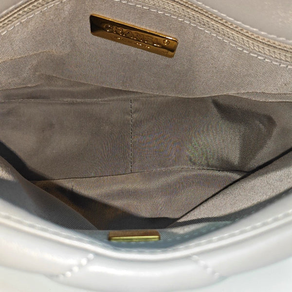 CHANEL 19 Small Quilted Lambskin Gray